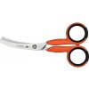 Nožnice zahnuté-pogum.rukoväť (oranž./čierne); Kretzer Solingen ZIPZAP