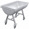 Vozík se dřezem na 4 kolečkách s brzdami 1100x650x825 mm, 150 l | CONTACTO, 402/150 inox
