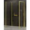 New Trendy Prime Light Gold sprchovací kút 110x100 cm štvorcová zlatá lesklé/priehľadné sklo K-1499