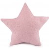 Dekoračný vankúš hviezda buklé Ø40 cm - 1 ks 2 pudrová