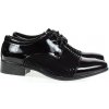 Chlapčenské spoločenské čierne topánky MORRIS 31-36