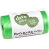 Duvo+ Vrecká na zber psích výkalov, 8 x 20 biologicky rozložiteľných vreciek, zelená