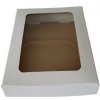 Krabica s okienkom 20x15x3,5cm 25 párov Biela