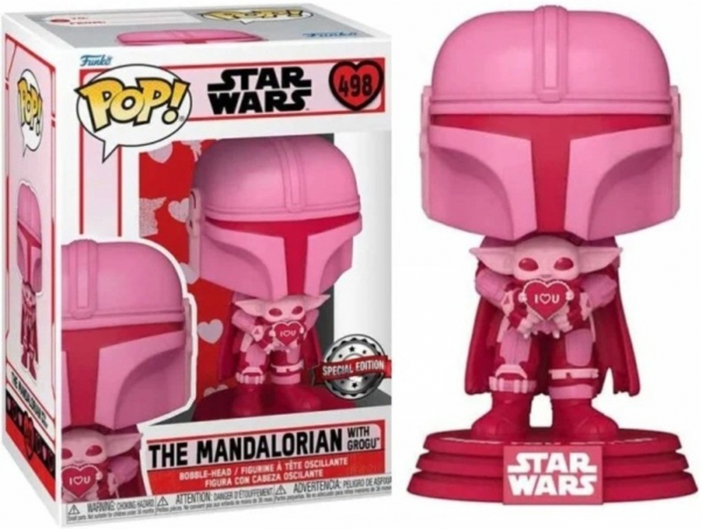 Funko POP! Star Wars The Mandalorian with Grogu ValentineStar Wars 498