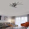 NEDES J3345/B Stropné LED svietidlo s diaľkovým ovládačom 120W, 3000K-6500K, 6600lm, IP20, čierna