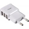 TRX Akyga USB nabíječka 220V/ 5V/ 3.1A/ 3x USB/ bílá TRX-AK-CH-05