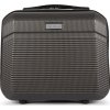 BASIC Solier tmavosivý cestovný kozmetický kufor elegant s16 (kuferek stl945 14' dark grey) kosmetický kufor