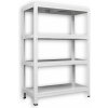 Kovový regál Biedrax 40 x 90 x 120 cm, biely - 4 police kovové
