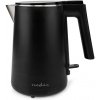 NEDIS rýchlovarná kanvica KAWK360EBK/ objem 1.0 l/ otáčanie o 360°/ spotreba 1500 W/ čierna/ plast