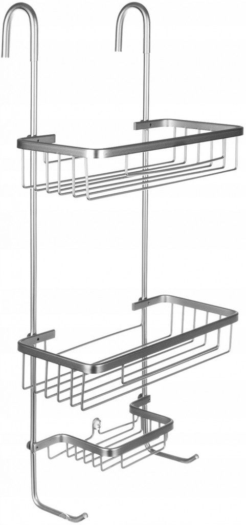 Malatec 16721 Závesná polička do sprchy strieborná