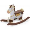 Drevený hojdací koník s operadlom Milly Mally Lucky 18 hnedý
