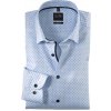 Pánska elegantná modrá košeľa s jemným vzorom OLYMP, body fit Veľkosť: 45