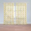 Sablio Záclony Biele korunky na žlté: 2ks 150x250cm