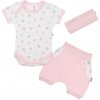 New Baby 3-dielna letná bavlnená súprava Perfect Summer ružová