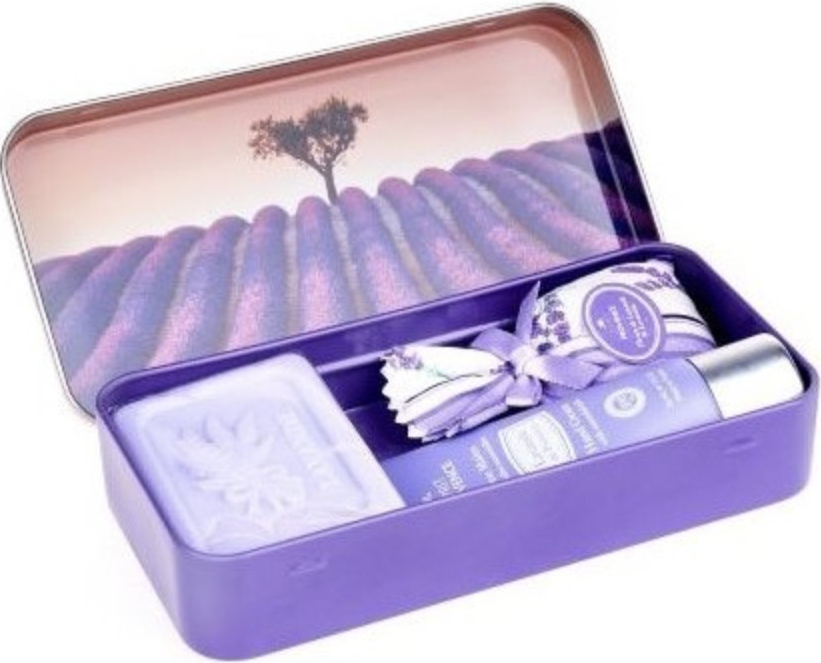 Esprit Provence Strom v levanduľovom poli vonný vrecúško 5 g + krém na ruky 30 ml + toaletné mydlo 60 g darčeková sada