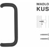 MPkovania FT - MADLO kód K38 Ø 32 mm ST ks, 382 mm, 350 mm, CIM - čierna matná (FNO)