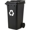 Profitent Nádoba na odpad, Popolnica, 240l, čierna