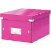 Leitz 604223 Škatuľa stredná Click & Store ružová WOW - Ružová, 3 ks, 6 ks, predné otváranie, 206 x 147 x 352