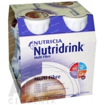 NUTRIDRINK MULTIFIBRE čokoládová príchuť inov.verzia 4 x 200 ml