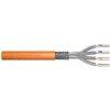 Digitus DK-1743-VH-050 Cat7 SFTP S-STP, 1200 MHz Dca EN 50575, AWG 231, 50m, oranžový
