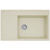 Pyramis CAMEA 1B 1D granitový drez 79x50 cm,sifón,odbočka na umývačku riadu,Ivory,Pravý 070091301