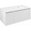 Sapho LOREA skrinka s umývadlom 101x46x51,5cm (30+70 cm), pravá, biela matná LE070-3131-R-01