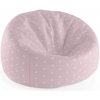 Sablio Sedací vak Cocoon Biele bodky na ružovej - 75 x 45 x 35 cm