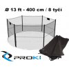 Linder Exclusiv | Ochranná sieť k trampolíne 400 cm - 8tyčí PRO-213-8