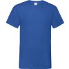 Fruit of the Loom Tričko Valueweight V-Neck T s výstřihem do V, krátký rukáv, pánské COT-16106645002 M Královská modrá