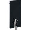 Geberit Sanitárny modul Geberit Monolith pre stojacie WC, 114 cm, predné opláštenie zo skla: Predné opláštenie: čierne sklo, Bočné opláštenie: hliník s čierny 131.033.SJ.6