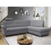 Rohová sedacia súprava 7405, čierno-šedá tkanina, pravý roh, s rozkladom