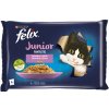 Felix Fantastic Junior s kuracím a lososom v želé, 4x85g