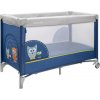 BABY MIX Detská cestovná postieľka Sova tmavo modrá 120x60x79 modrá