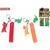 Prívesok na kľúče Dinoworld dinosaurus mix farieb červená, zelená, žltá