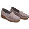 Resti Women's Moccasins on a Low Wedge Lepolt šedá | hnedá 39 Resti 5907896092667