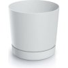 Prosperplast Kvetináč TUBO P s miskou 10,8 cm biely