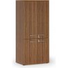 Kancelárska policová skriňa PRIMO WOOD, polené dvere, 800 x 500 x 1781 mm, orech