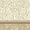 DAISY SDOG 003202 Floral Pattern Beige, servítky 33x33cm, 3-vrstvové (20ks)