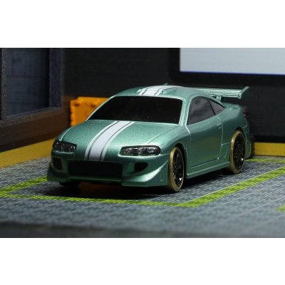 RACING TURBO C62 DRIFT RC Car RTR zelená s pruhem TB-C62 1:76