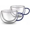 2 x Termická šálka na cappuccino 270ml s modrým uškom Lamart