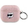 Puzdro Karl Lagerfeld PU Embossed Choupette Head pre AirPods Pro 2, ružová