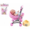 Teddies kĺbová 12cm v kočíku 10x14x18cm plast s doplnkami v sáčku
