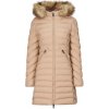 Superdry Bundy FUJI HOODED MID FAUSSE FOURRURE Béžová