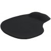 Silikónová podložka pod počítačovú myš, s vankúšikom, 230x190x3mm, čierna LTC.