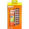 Gillette Fusion5 náhradné hlavice 8 ks + gél na holenie 200 ml darčeková sada