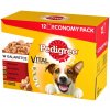 Pedigree Adult kura & jahňa & hydina & hovädzie v želé 12 x 100 g