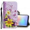 Peňaženkové kožené puzdro na Xiaomi Mi Note 10 Lite - Yellow Flower Butterfly
