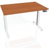 Hobis Pracovný stôl Motion, PO, 2S, 120x70,5-120,5x80 cm, čerešňa/biela