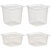 Cambro Sada 4 polypropylénových nádob, 2 x 0,95 l, 2 x 0,47 l, 4 x vzduchotesné veko, transparentné | CAMBRO, Fresh Pro Mini