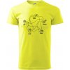Kameň nožnice papier Spock - Klasické pánske tričko vyššej gramáže - L ( Neonová žltá )